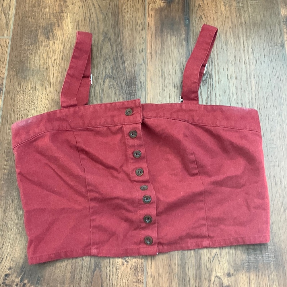 Maroon crop top